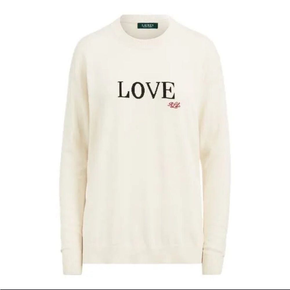 Ralph Lauren LRL Dream Blend Lightweight Sweater Love Size Small Petite NWOT